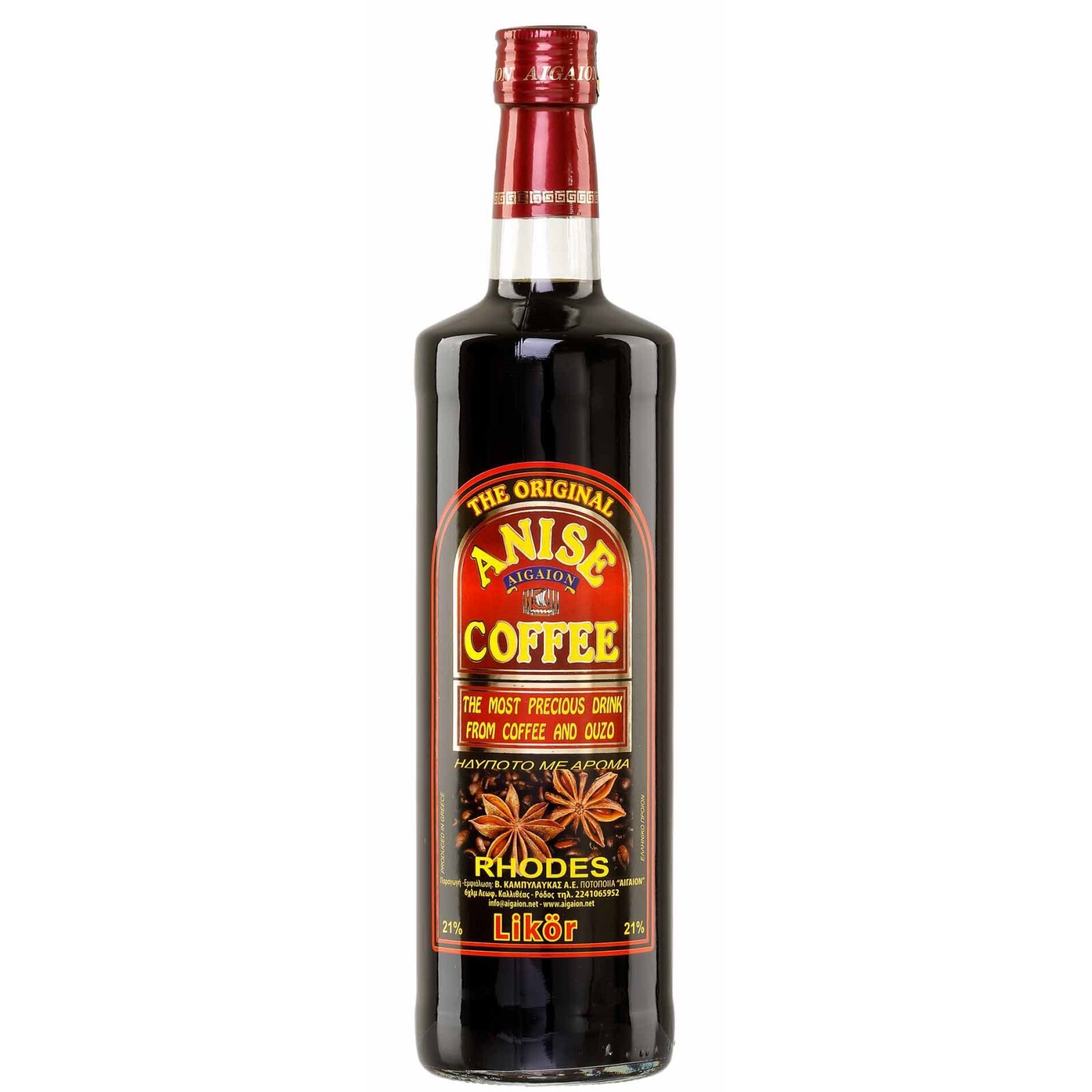 KaffeeOuzo (CoffeeAnise) Likör 21 1,0l Aigaion bei Jassas kaufen,