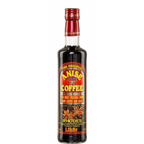Kaffee-Ouzo (Coffee-Anise) Likör 21% 0,5l Aigaion