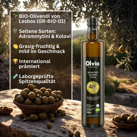 Olvia BIO Olivenöl 0,75l Tzortzis Family GR-BIO-01 bei Jassas