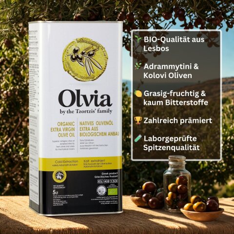 Olvia Bio Olivenöl 5,0l Tzortzis Family GR-BIO-01