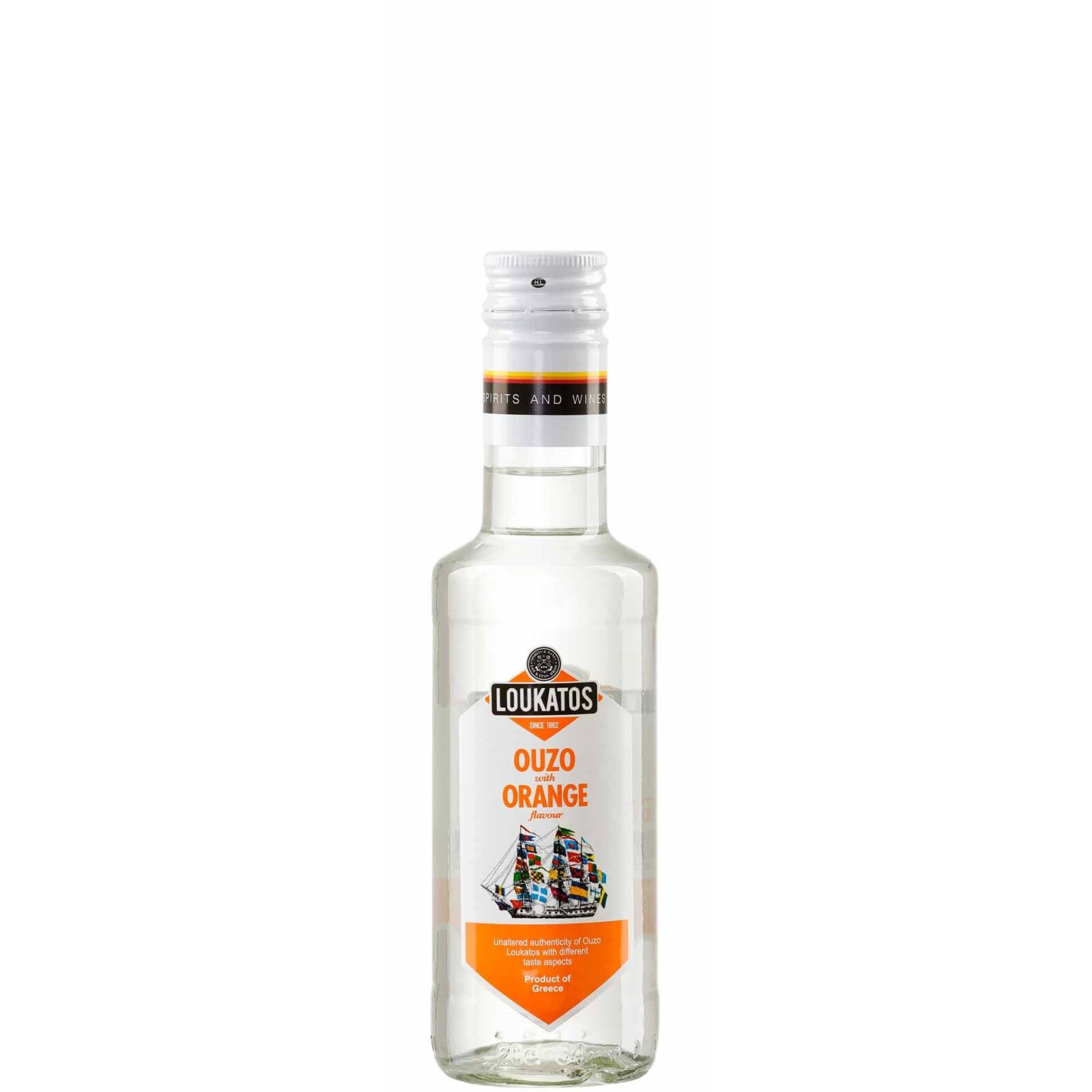 Ouzo mit Orange (Ouzo Orange) 43 0,2l Loukatos bei Jassas kaufen, 4,