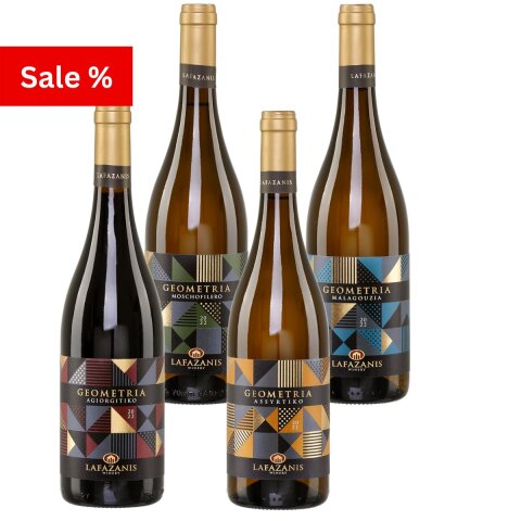 Geometria Weine Probierset rot & weiß trocken 4x 0,75l