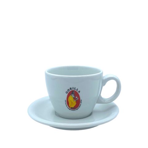 Gorilla Milchkaffee Tasse (310ml) mit Unterteller
