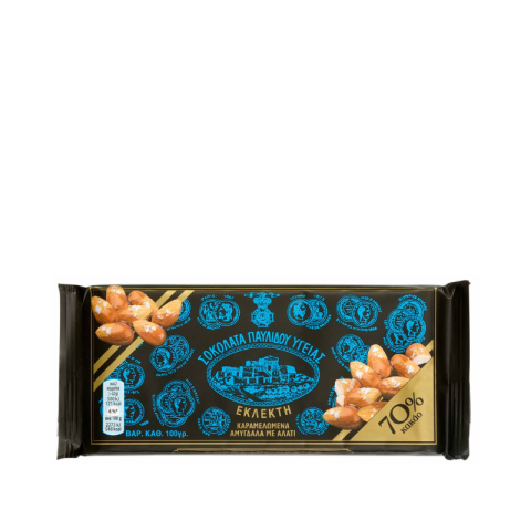 Pavlidis Zartbitter-Schokolade mit gesalzenen Mandeln 100g