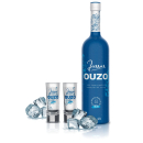Jassas Ouzo 40% 0,7l + 2 Gläser in Geschenkbox