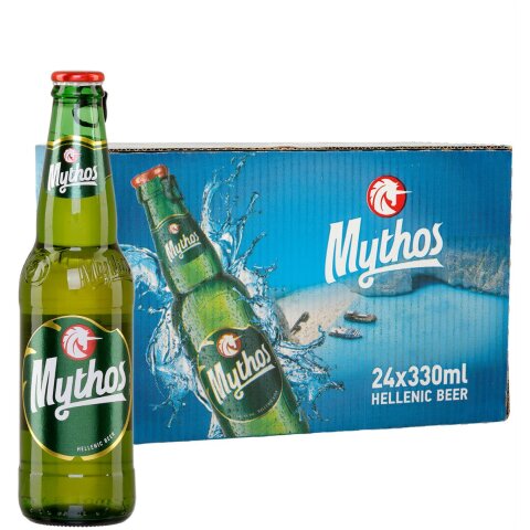 Mythos Bier 24x 0,33l Kiste Olympic Brewery EINWEG Pfandflasche