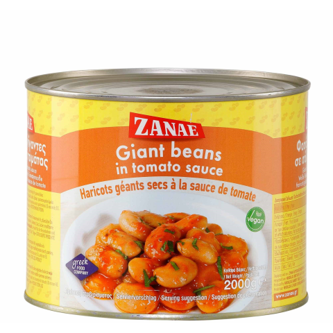 Bohnen in Tomatensauce "Gigantes" 2kg Zanae