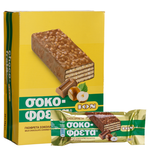 Sokofreta (Schokofreta) Schokowaffel Haselnuss 20x 38g ION