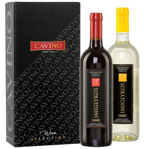 Geschenkbox Imiglykos Cavino 2x 0,75l
