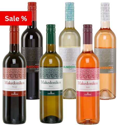 Halbtrockene Weine Probierset rot, weiß & rosé 6x 0,75l