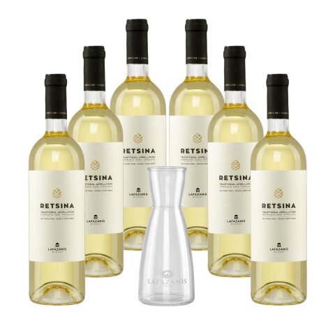 Retsina Lafazanis 6x 0,75l + Wein-Karaffe gratis