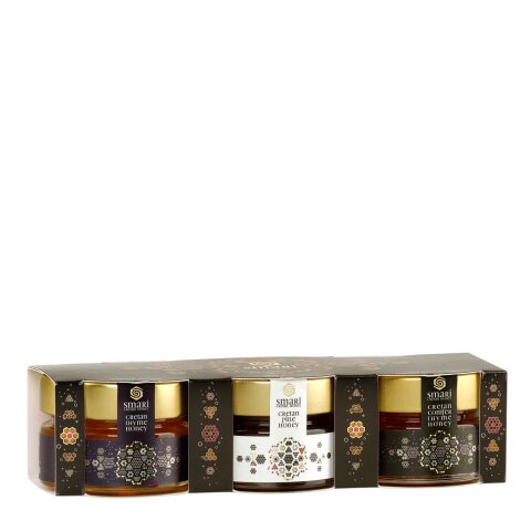 Probierbox Honig von Kreta 3x 70g Smari Honey