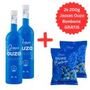Jassas Ouzo 40% 2x 0,7l + 2x 200g Jassas Ouzo Bonbons GRATIS