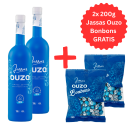 Jassas Ouzo 40% 2x 0,7l + 2x 200g Jassas Ouzo Bonbons GRATIS
