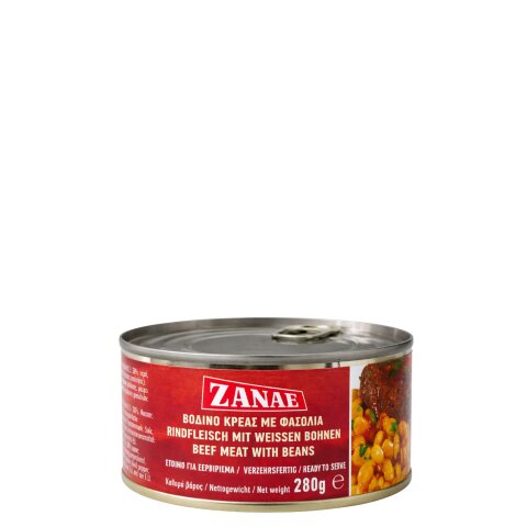 Rindfleisch mit weißen Bohnen in Tomatensauce 280g Zanae