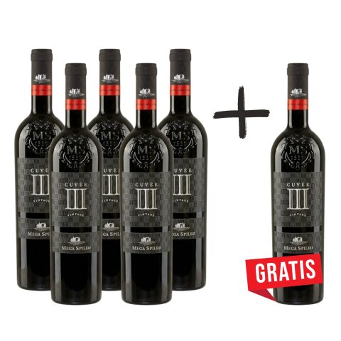 Mega Spileo Cuvée III rot trocken 5x 0,75l + 1 GRATIS