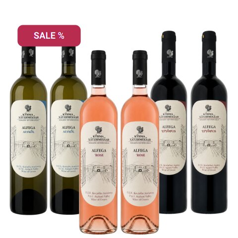 Alfega Probierset 2x rot 2x weiß 2x rose 0,75l Hatzimichalis