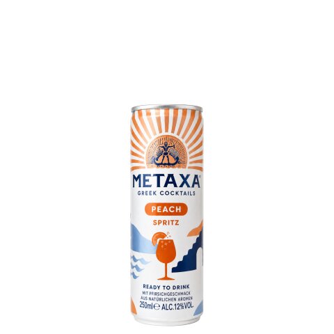 Metaxa Pfirsich Spritz 10% 0,25l EINWEG Pfanddose