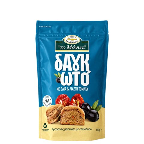 Brotchips mit Oliven und getrockneten Tomaten 110g MANNA