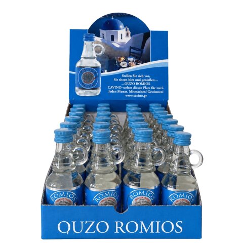 Ouzo Romios 24x 0,04l 38% Cavino