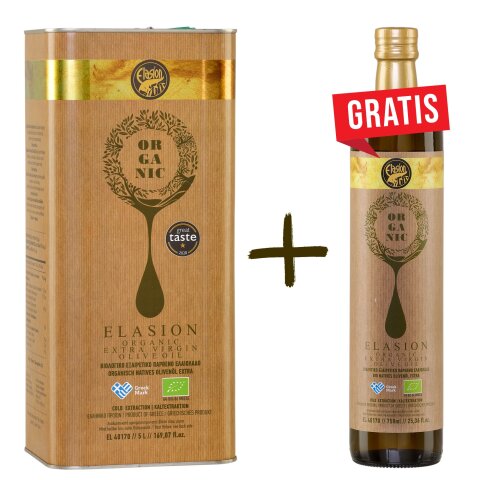 Elasion BIO Olivenöl 5,0l + 0,75l GRATIS