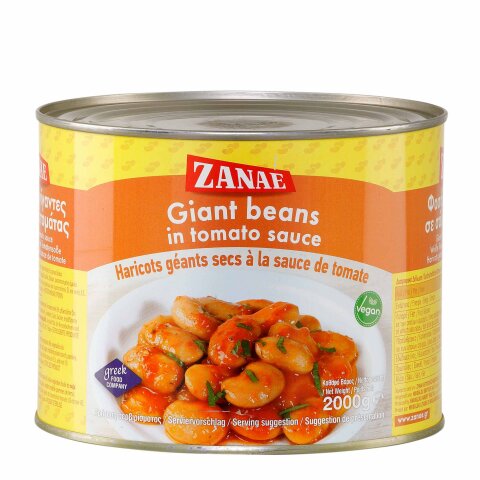 Bohnen in Tomatensauce "Gigantes" 2kg Zanae B-WARE