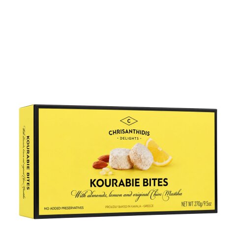 Mini-Kourabiedes mit Mandeln, Zitrone & Chios-Masticha 270g Chrisanthidis