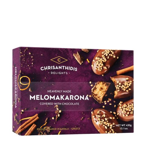 Schoko-Melomakarona mit Erdnusskrokant 430g Chrisanthidis